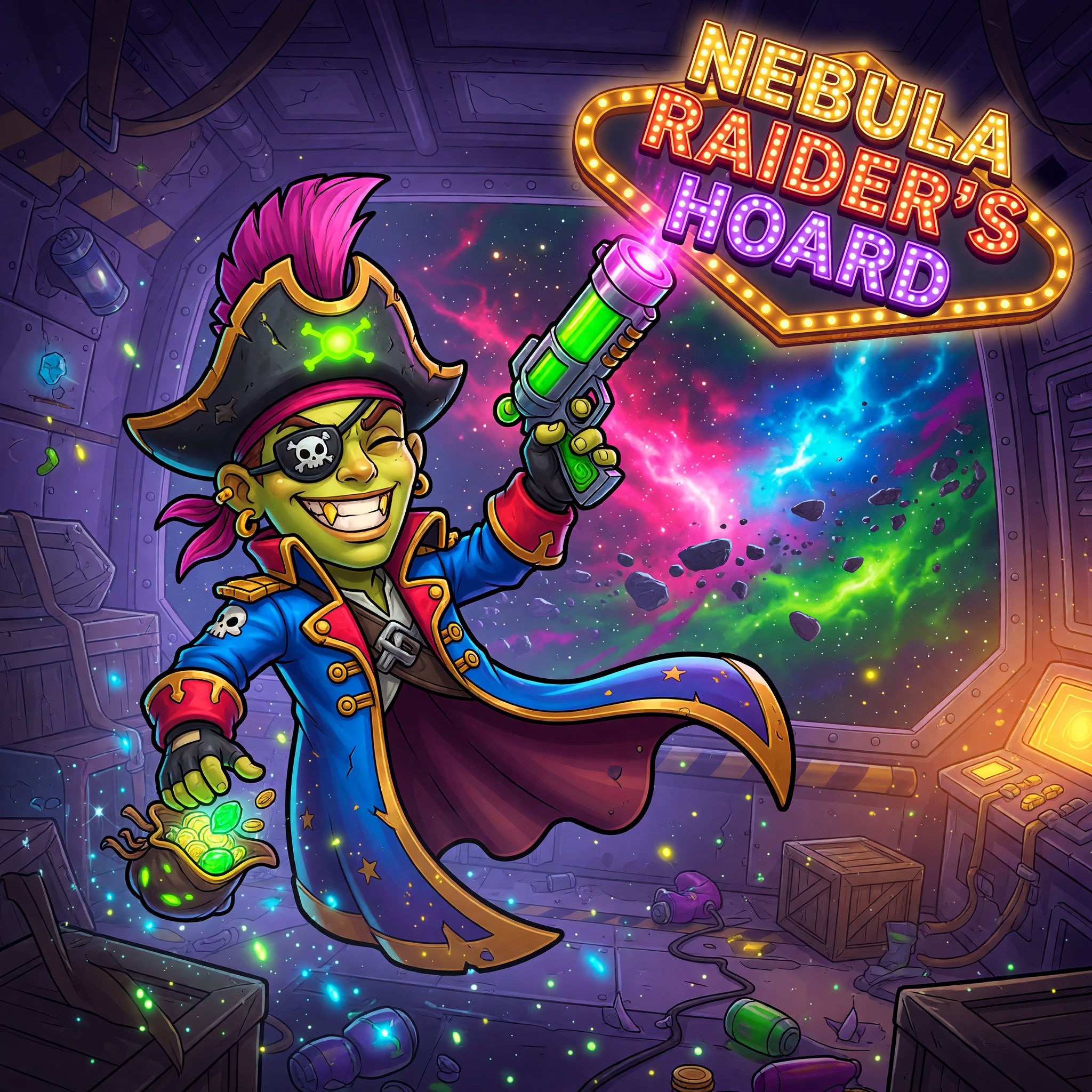 Nebula Raider's Hoard — Nebula themed free-play slot game