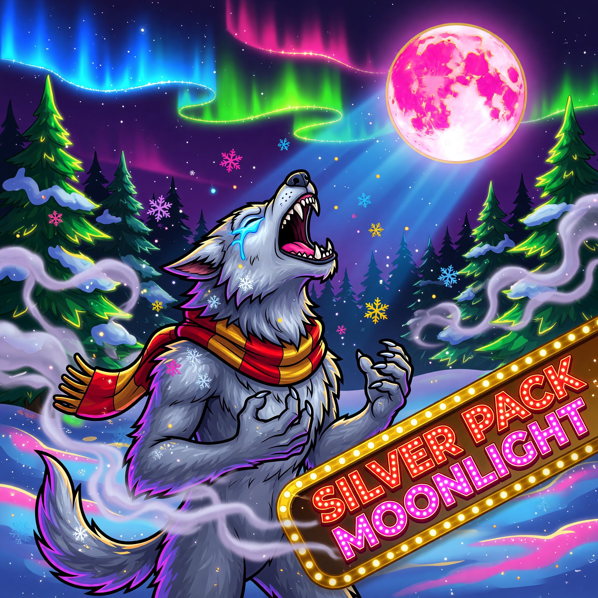 Silver Pack Moonlight — Wolf Pack themed free-play slot game