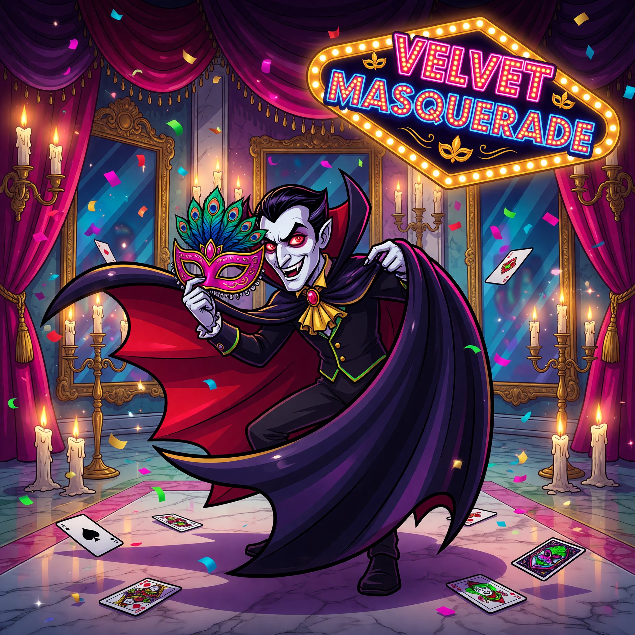 Velvet Masquerade — Masquerade themed free-play slot game