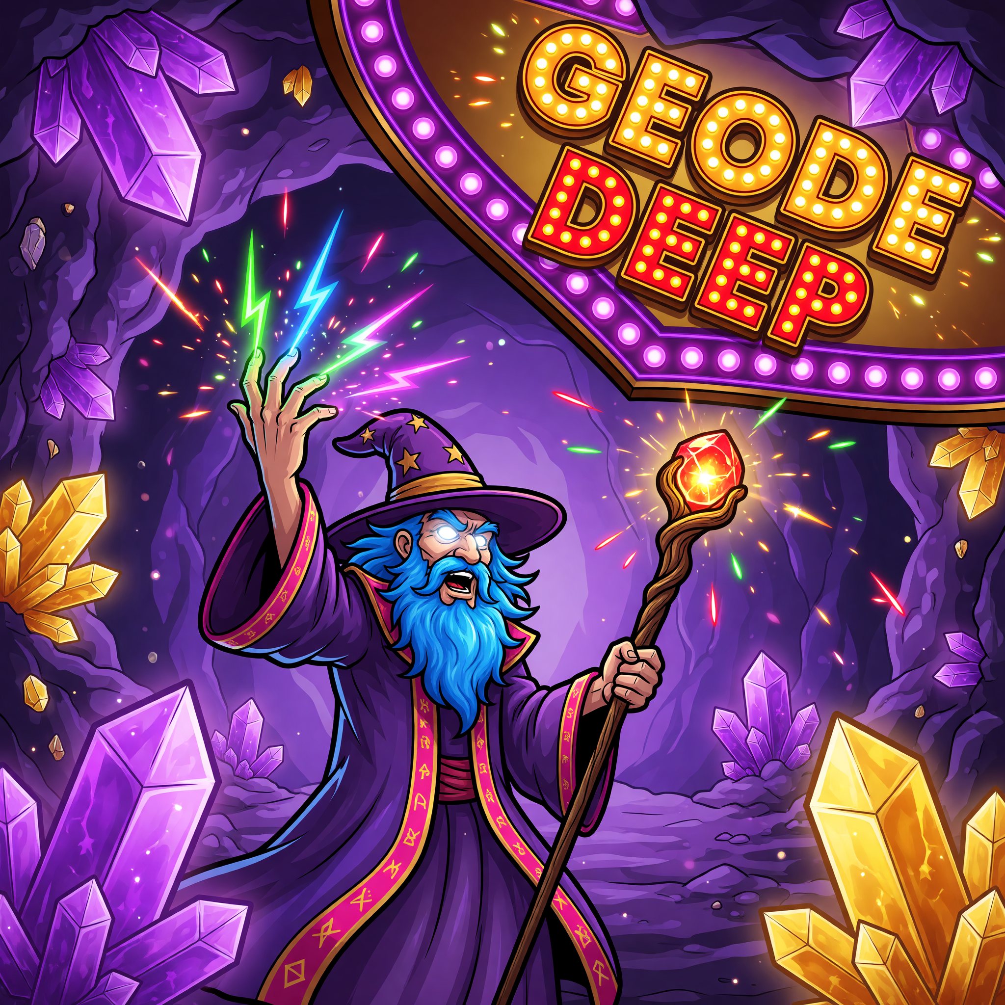Geode Deep — Crystal Cave themed free-play slot game