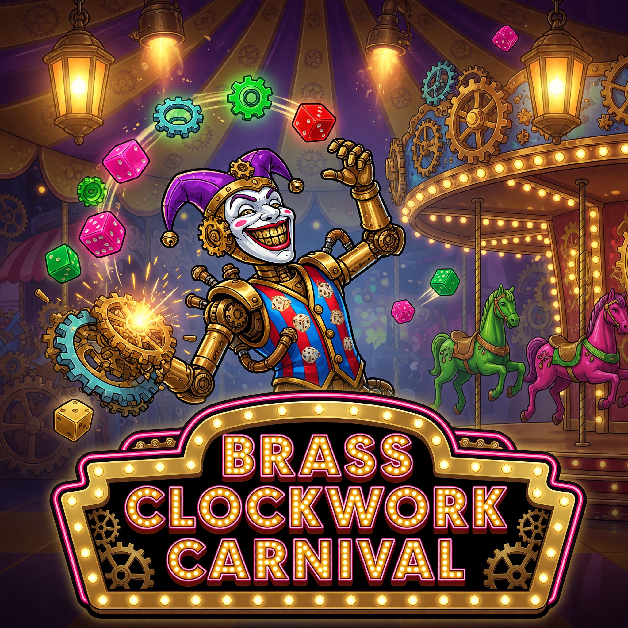 Brass Clockwork Carnival — Carnival themed free-play slot game