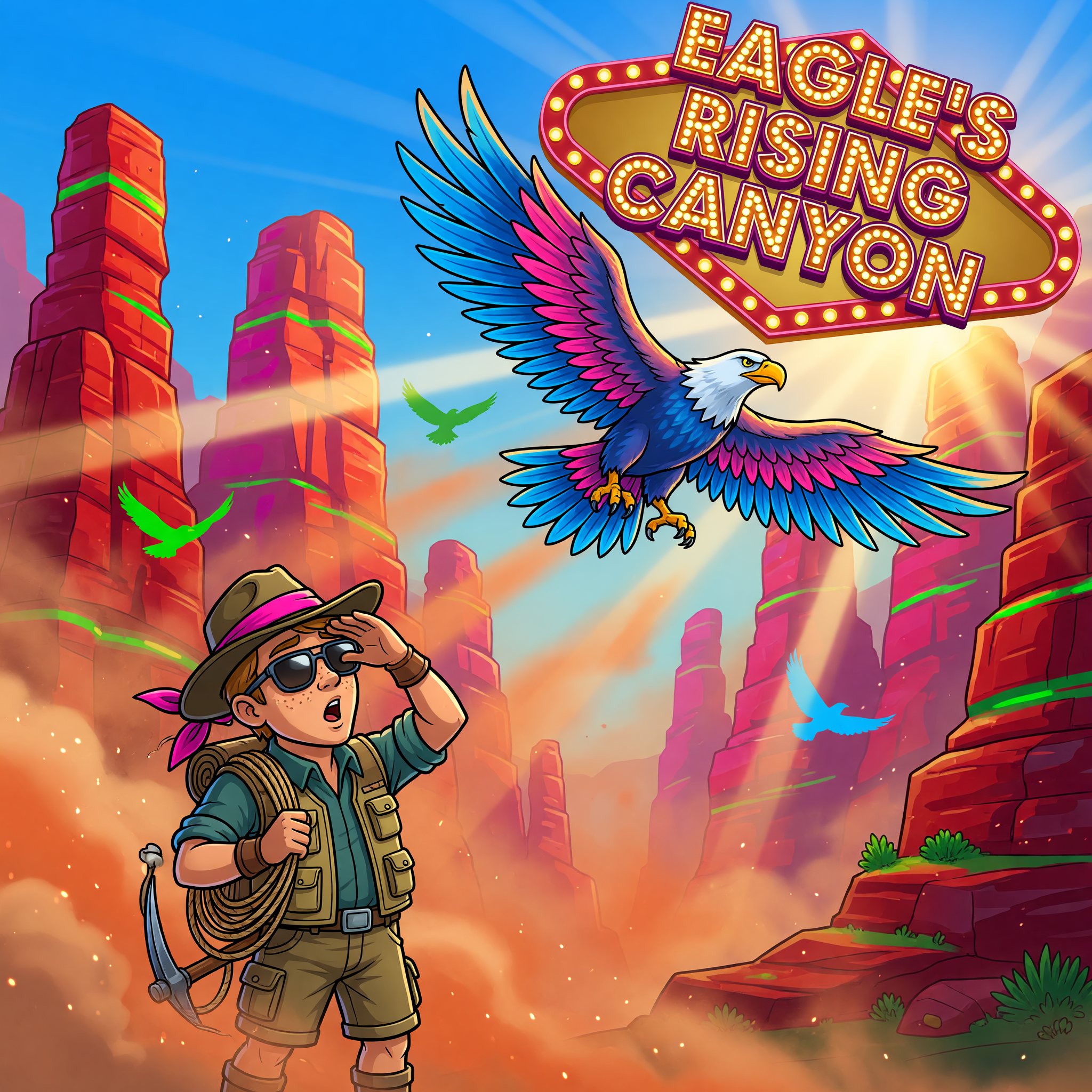 Eagle's Rising Canyon — Canyon Eagle themed free-play slot game