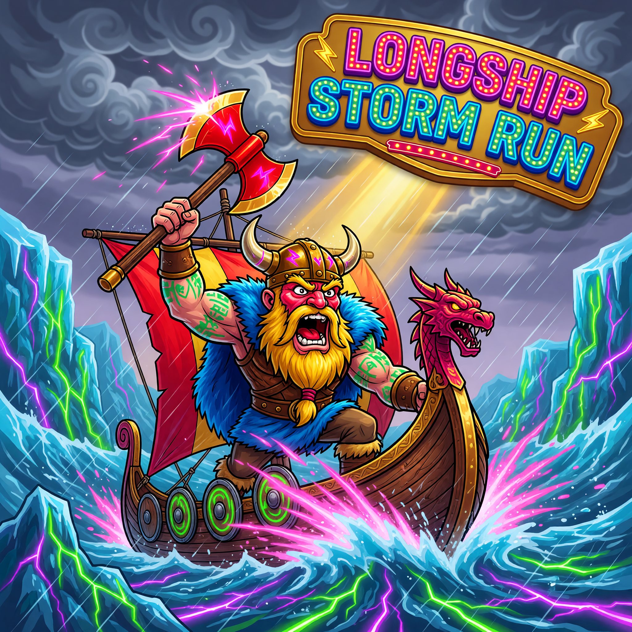 Longship Storm Run — Longship themed free-play slot game