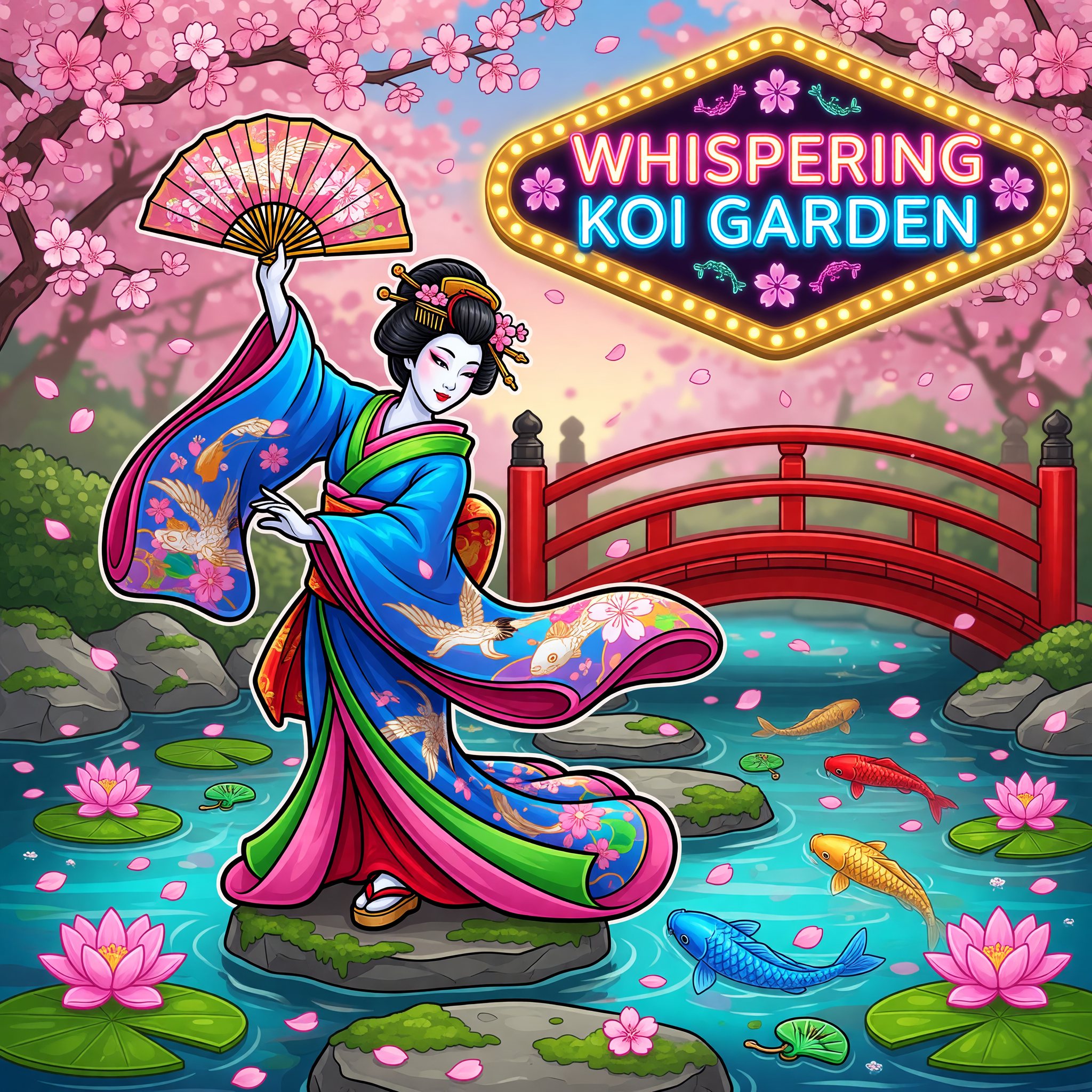 Whispering Koi Garden — Koi Pond themed free-play slot game