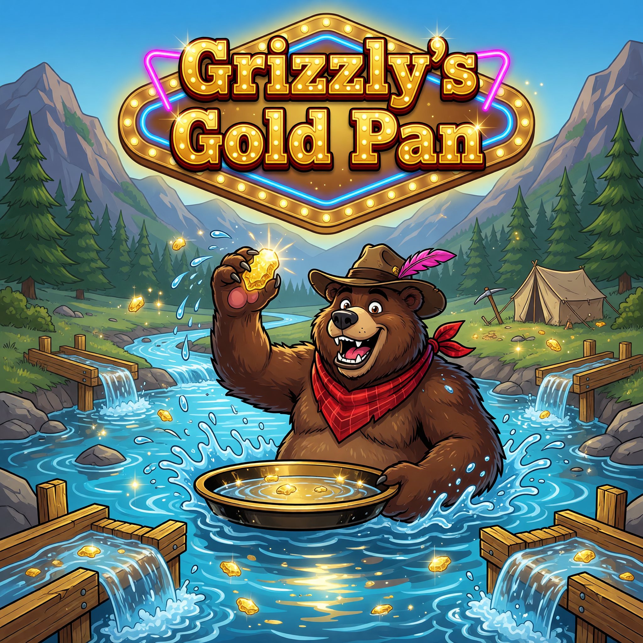 Grizzly's Gold Pan — Gold Rush themed free-play slot game